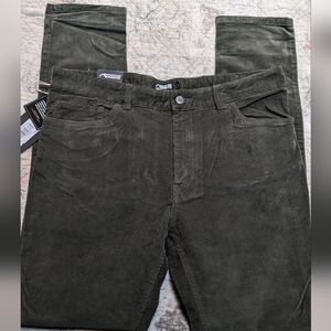 MOUNTAIN KHAKIS Crest cord green pants slim fit 12 NWT